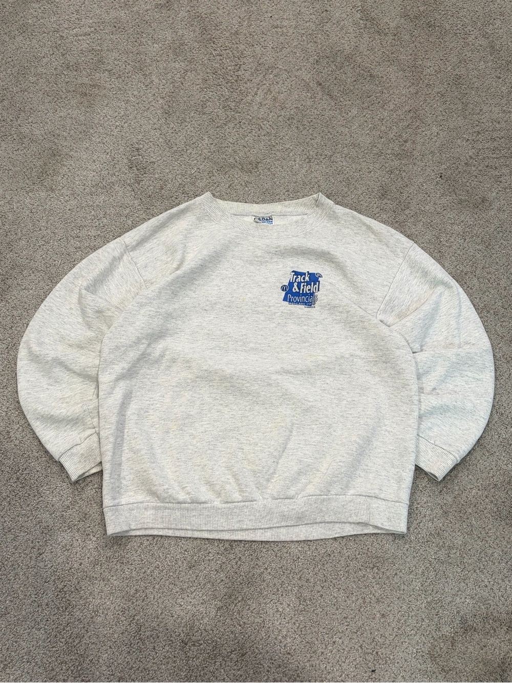 Vintage 1999 Track & Field Provincials Crewneck, Size L (fits closer to M)